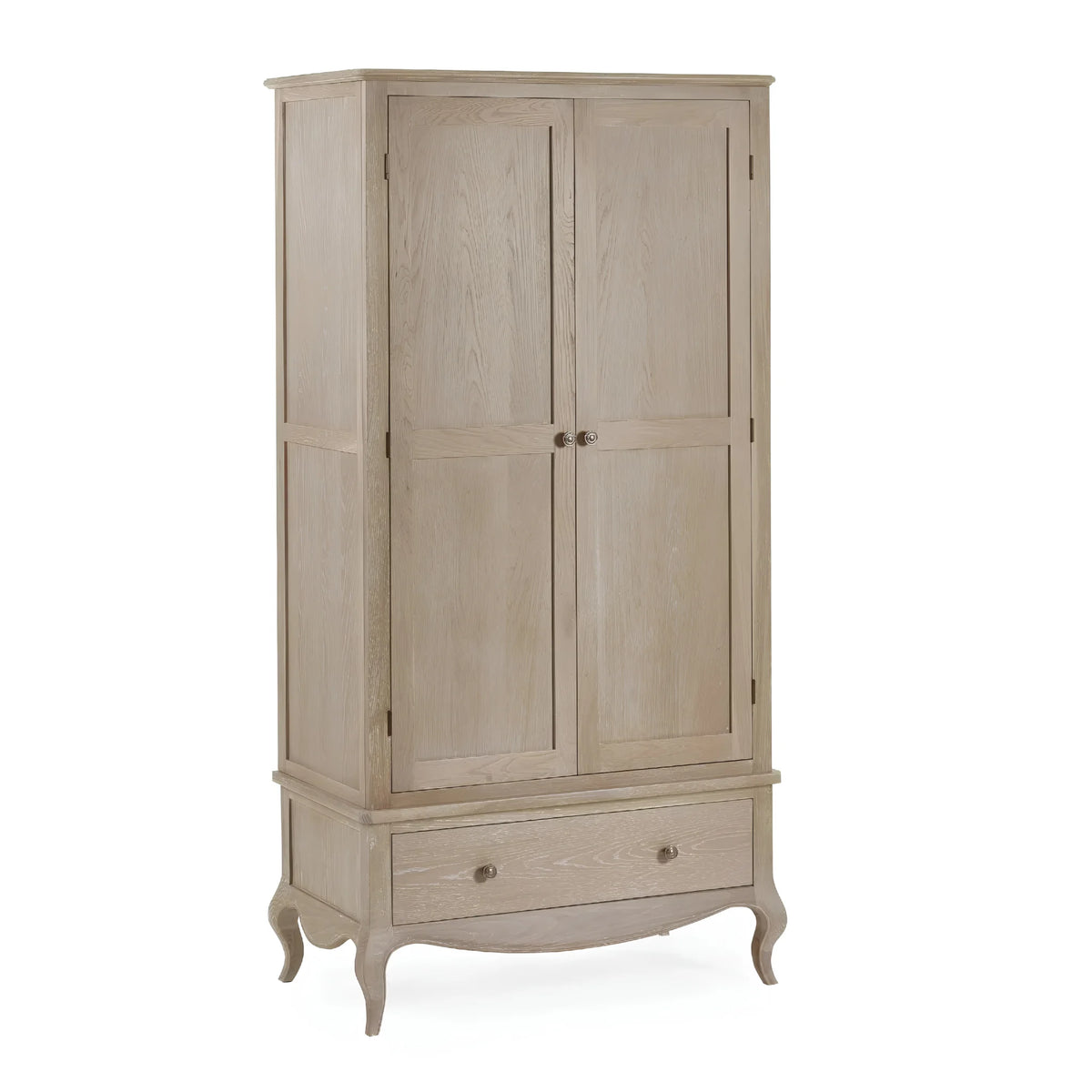 Camille Limed Oak Combination Wardrobe – studio shot isolated view