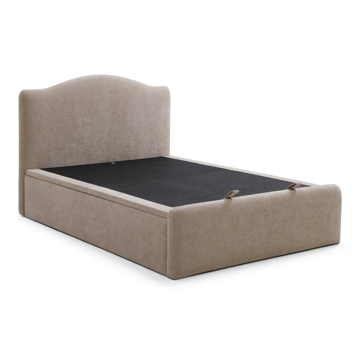 Asher Taupe Chenille Ottoman Bed – base structure view