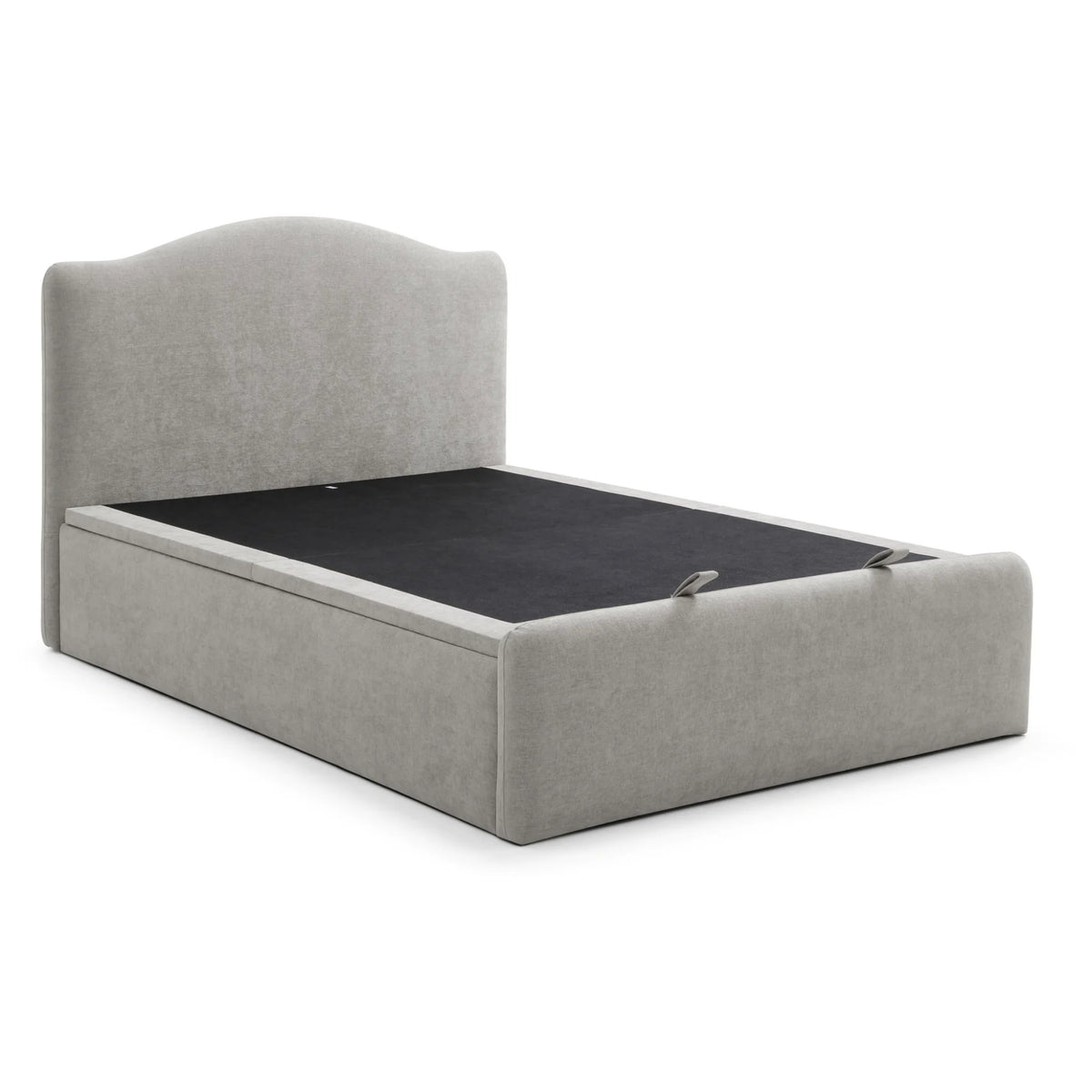 Asher Grey Chenille Ottoman Bed – studio isolated storage bed frame