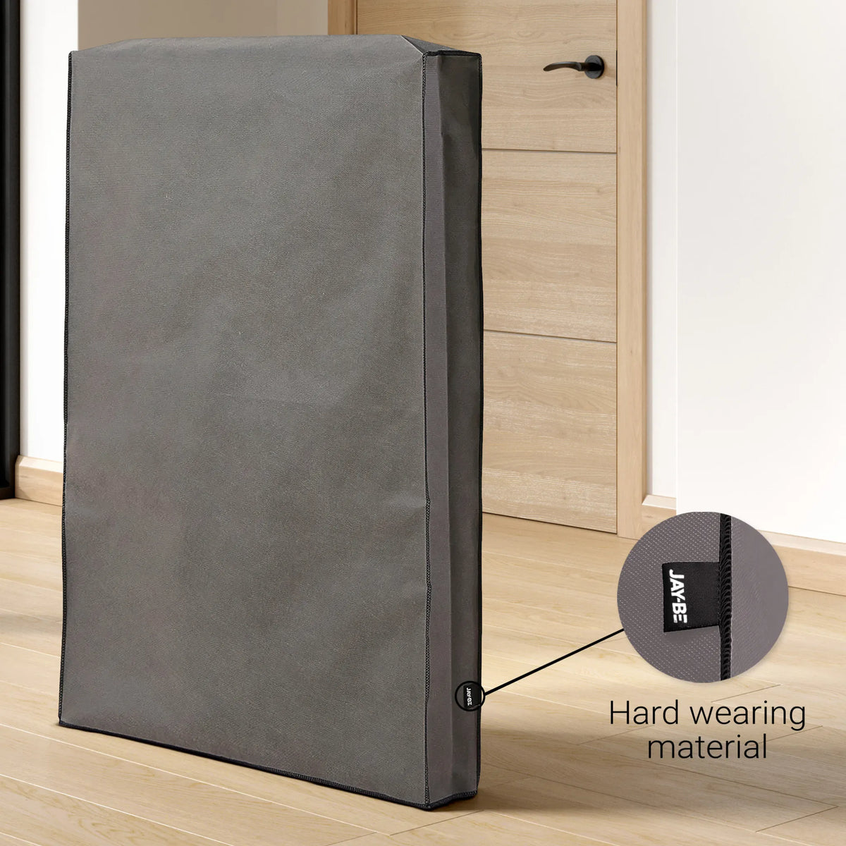Mobile Folding Bed with Comfort Mattress – folded view showing hard-wearing material detail