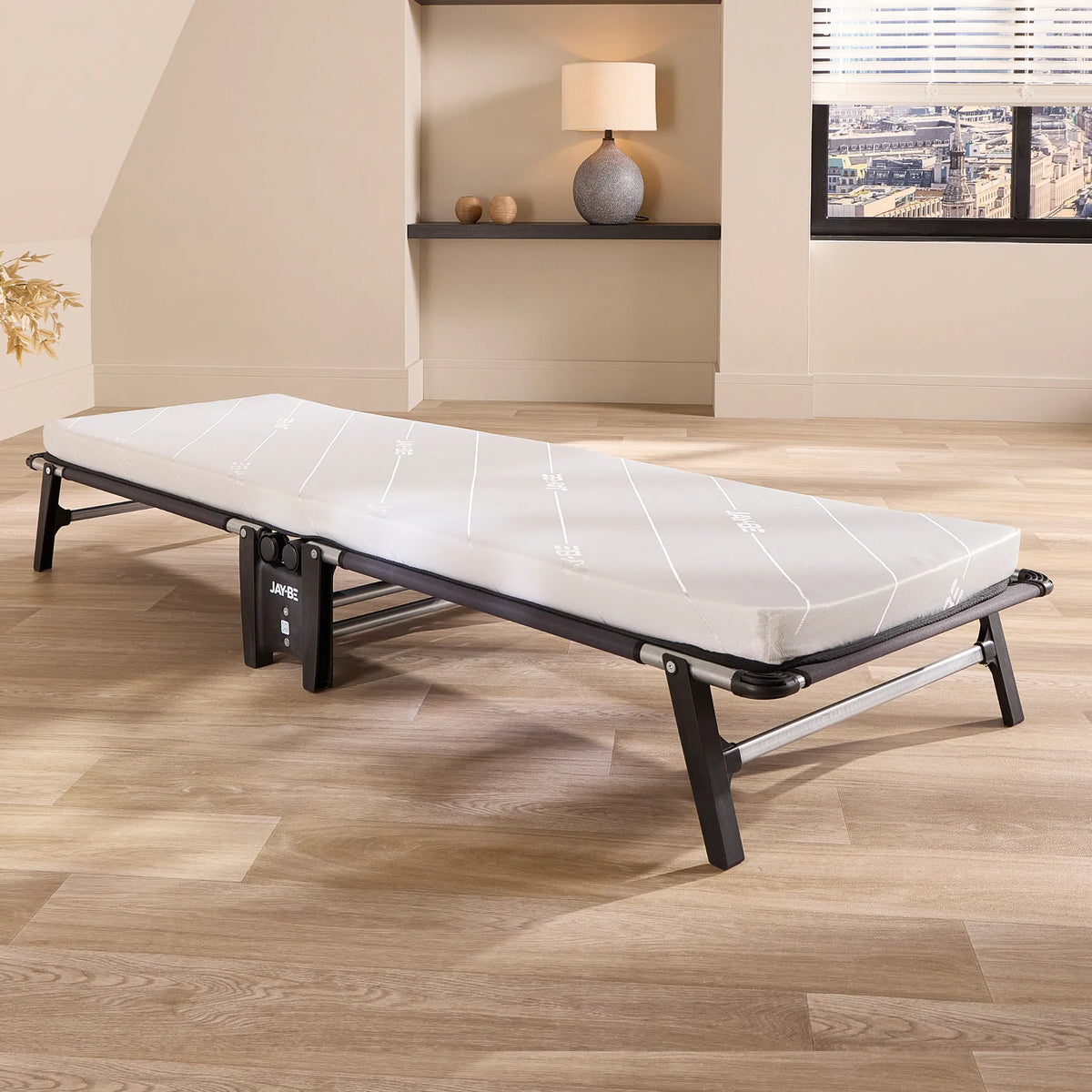 Hideaway Folding Bed with Comfort Mattress – front three-quarter view