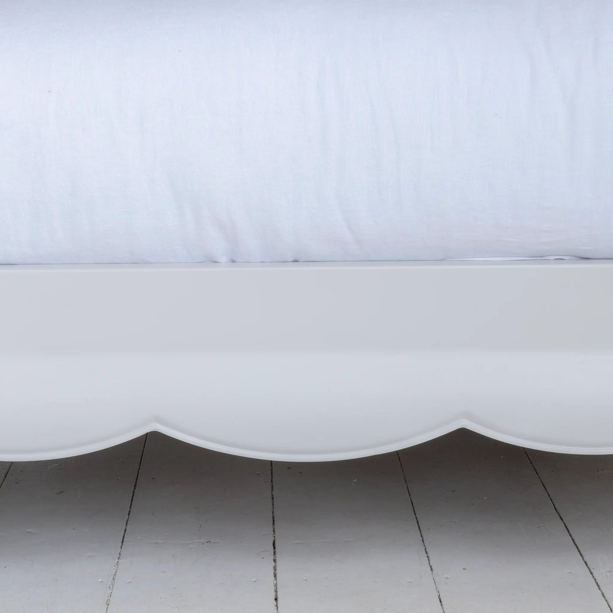 Amelie White Upholstered Wooden Bed