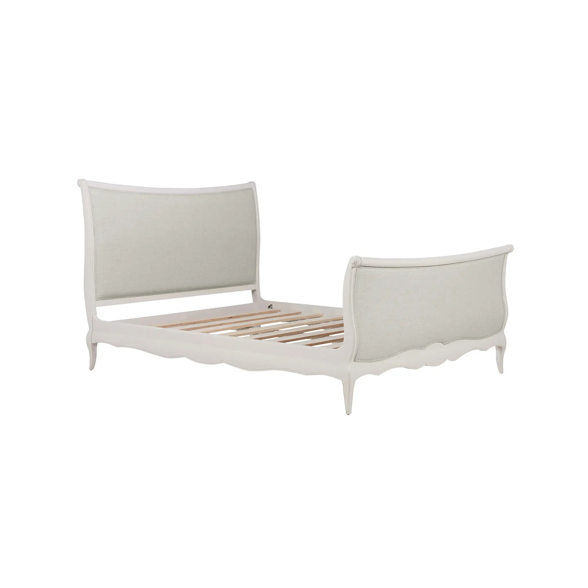 Amelie White Upholstered Wooden Bed