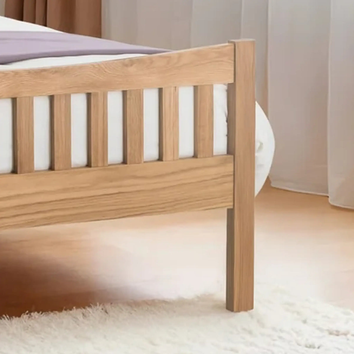 Bergamo Oak Wooden Bed