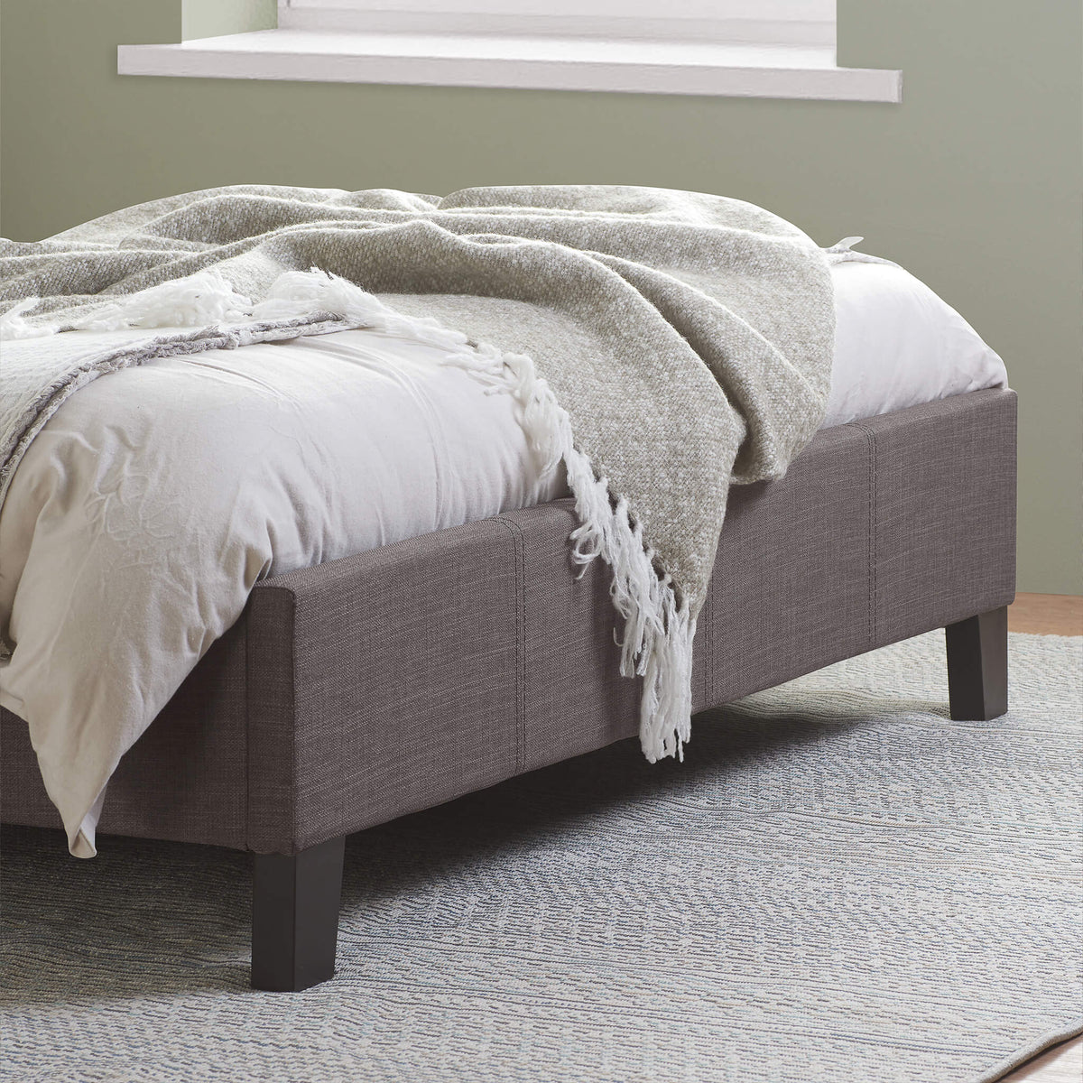Berlin Grey Fabric Bed Frame