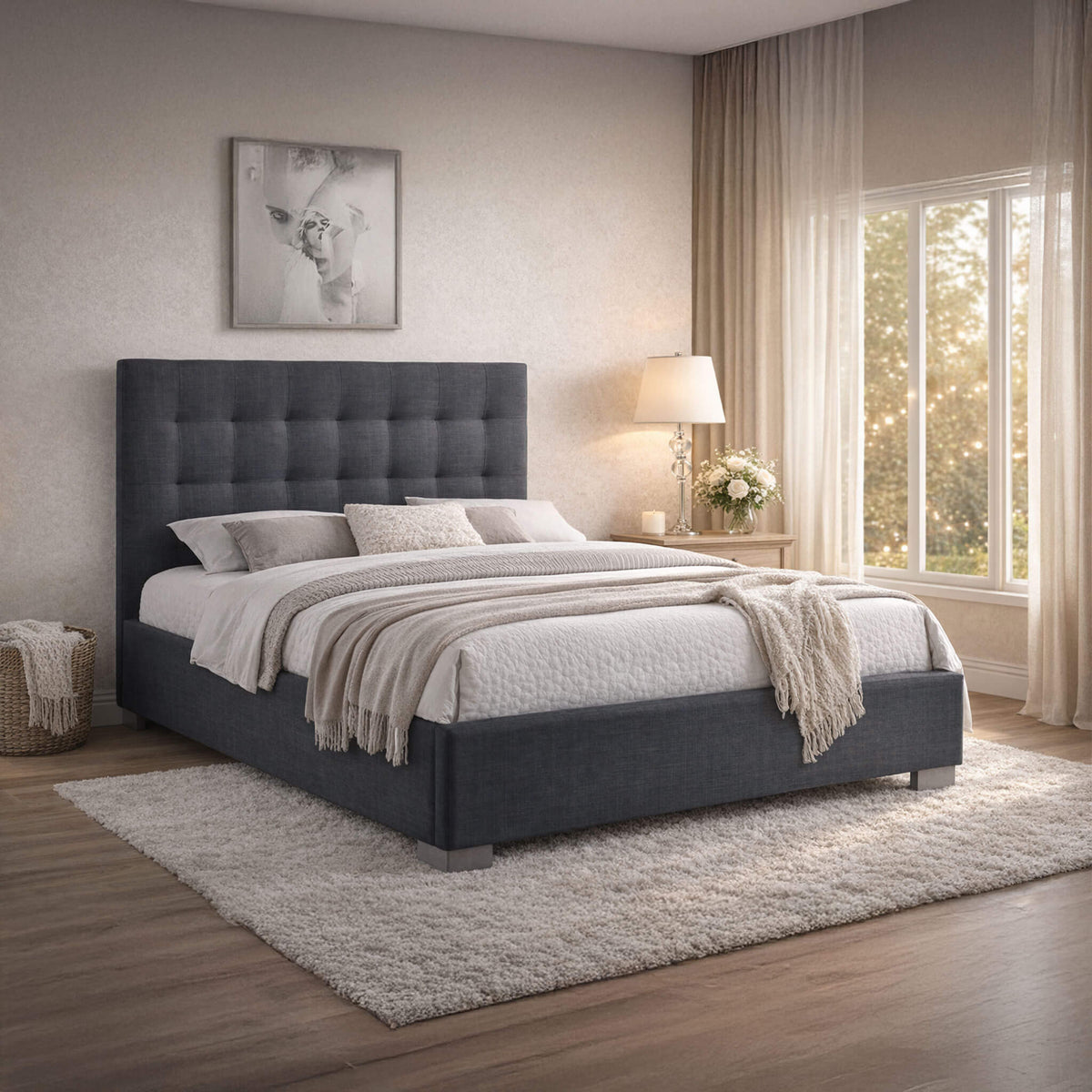 Cairo Grey Bed Frame