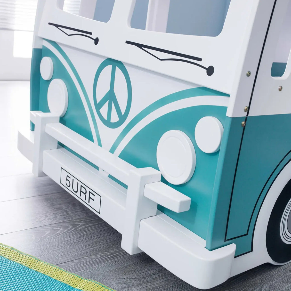 Campervan Teal Wooden Bunk Bed
