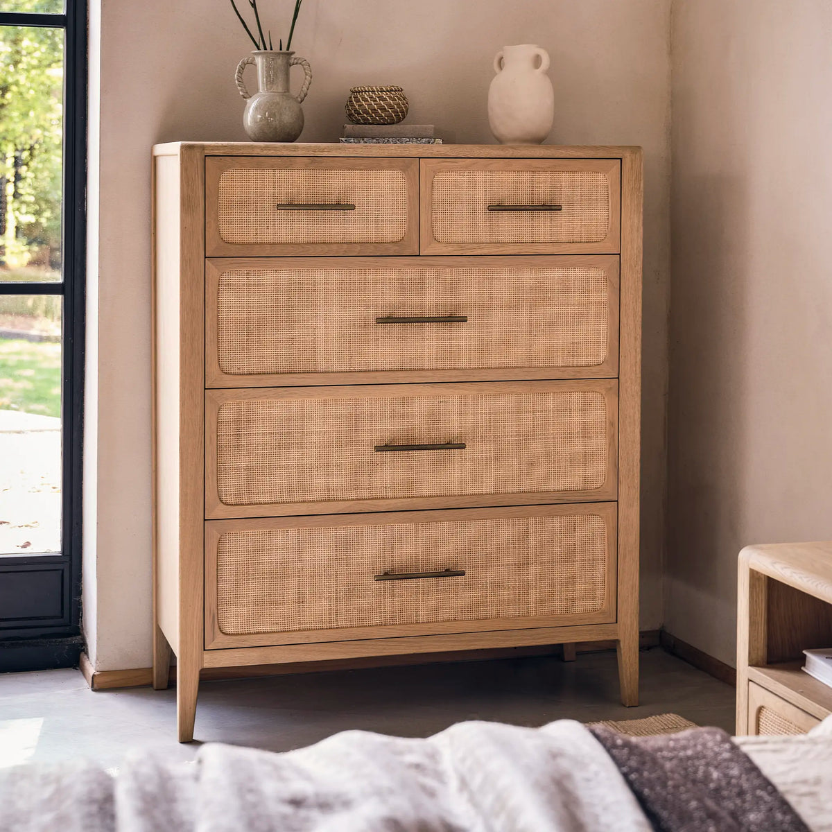 Casera Oak 5 Drawer Chest