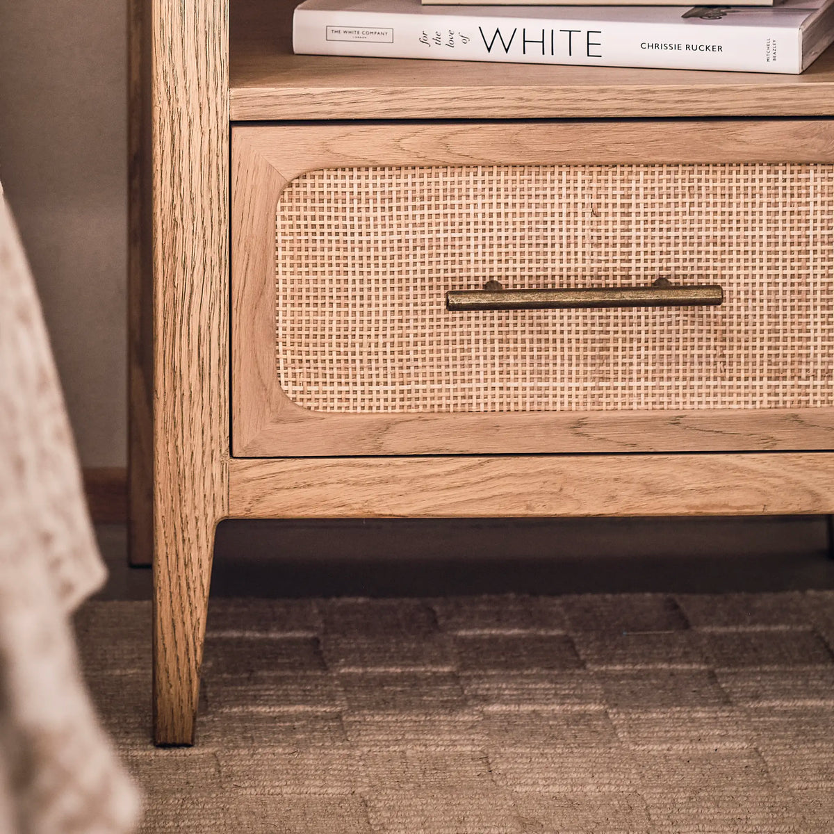 Casera Oak 1 Drawer Bedside Table