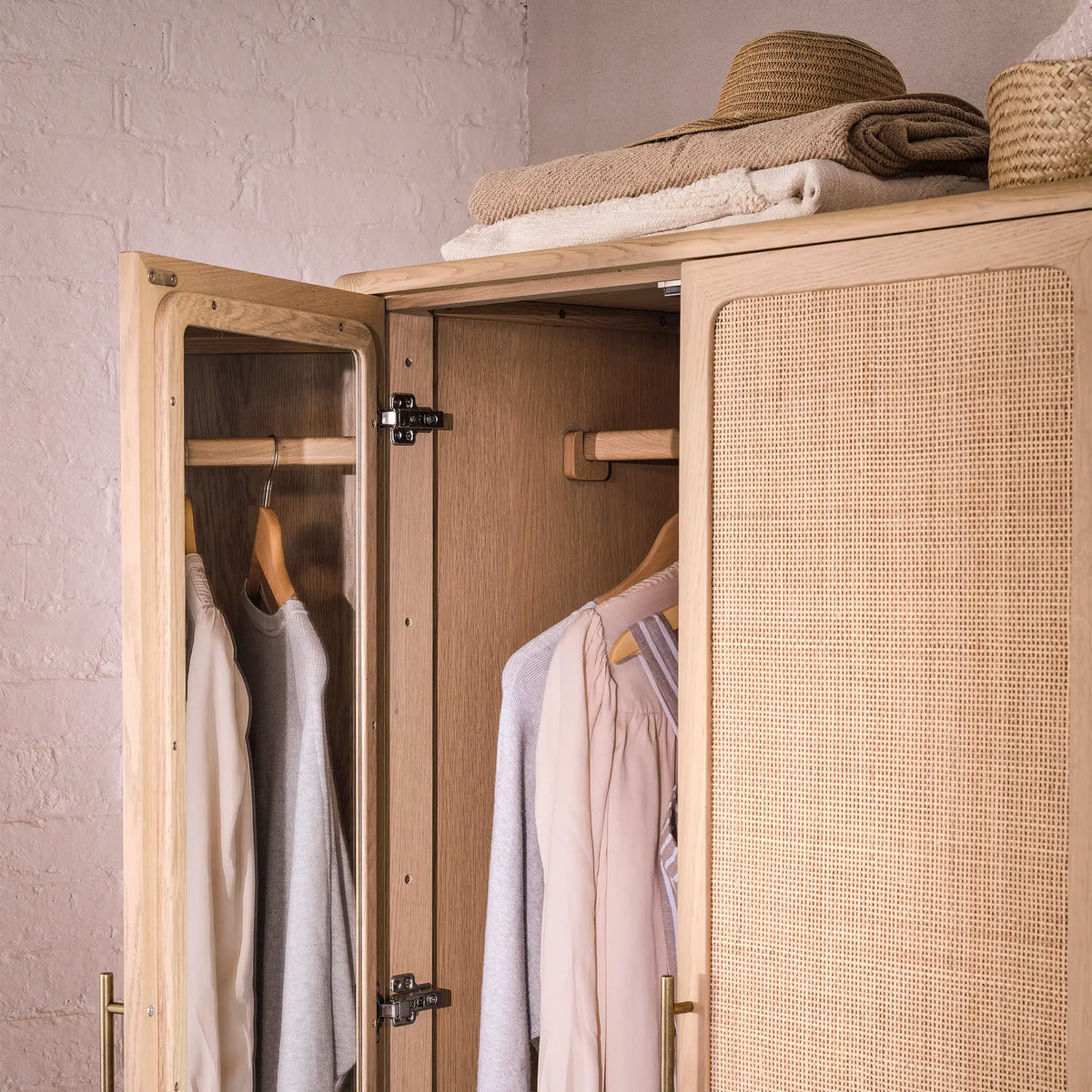 Casera Oak 2 Door Combination Wardrobe