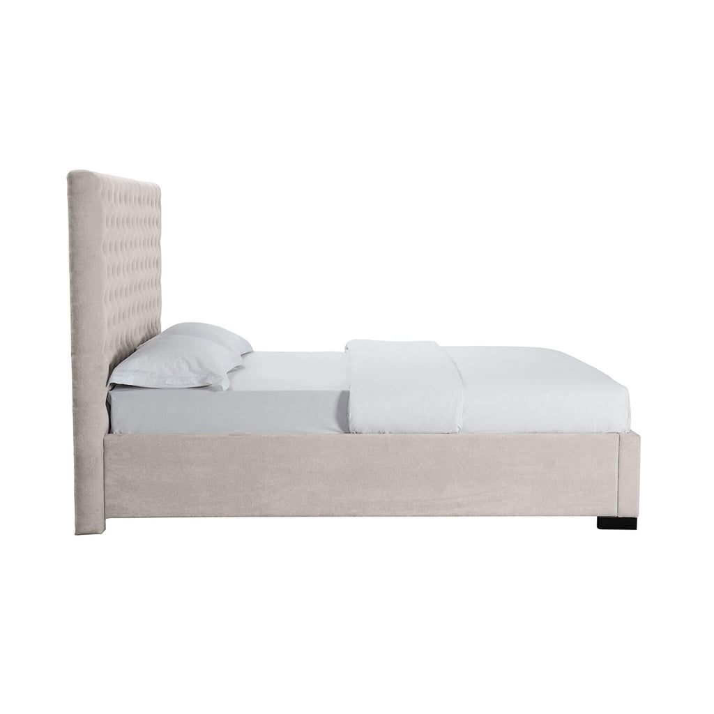 Cavendish Upholstered Bed Frame Grey Side