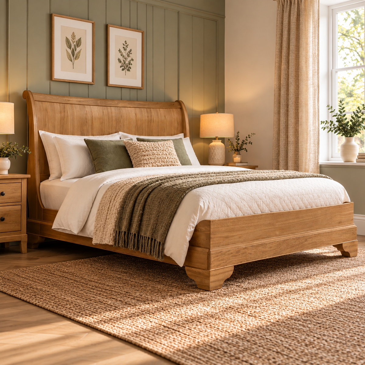Bordeaux Oak Bed