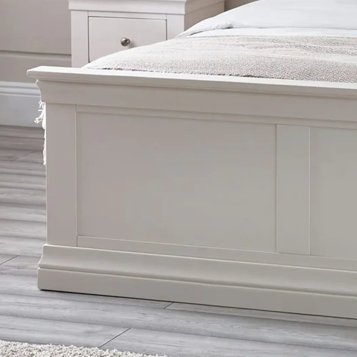 Clermont White Wooden Bed
