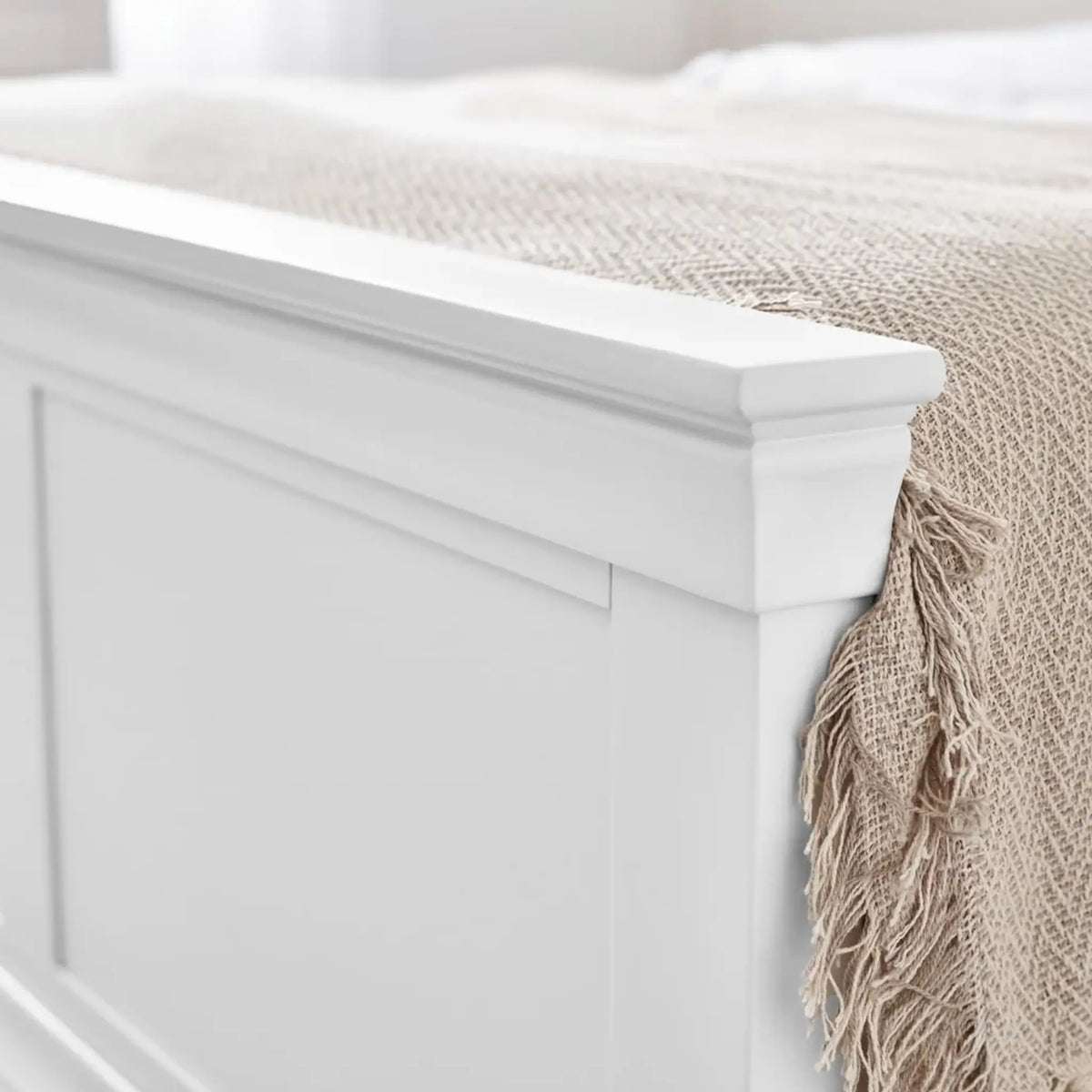 Clermont White Wooden Bed