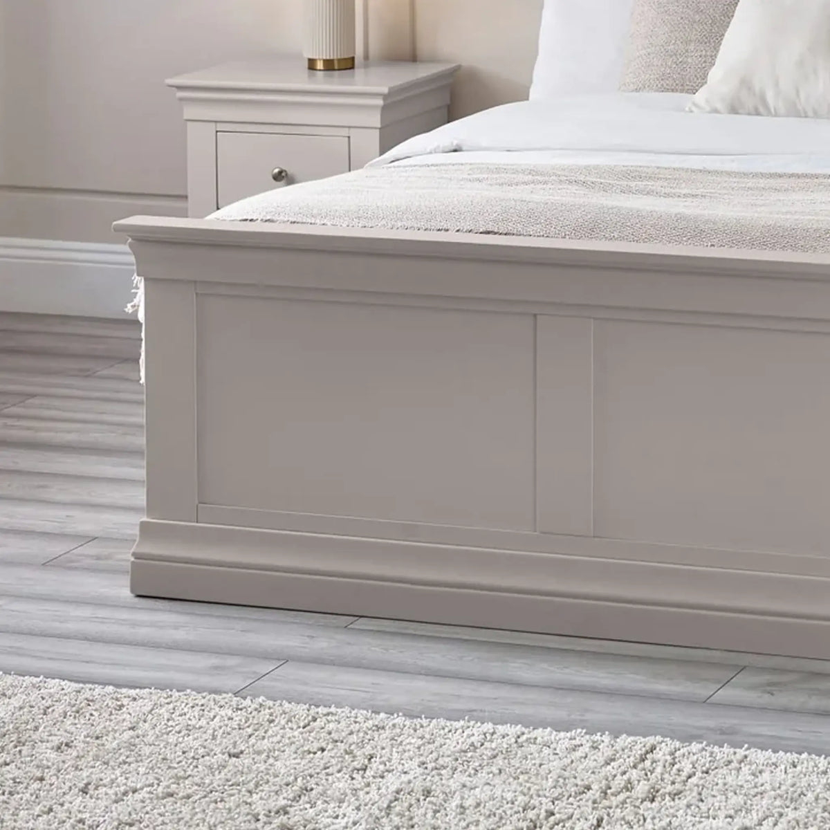 Clermont Grey Wooden Bed