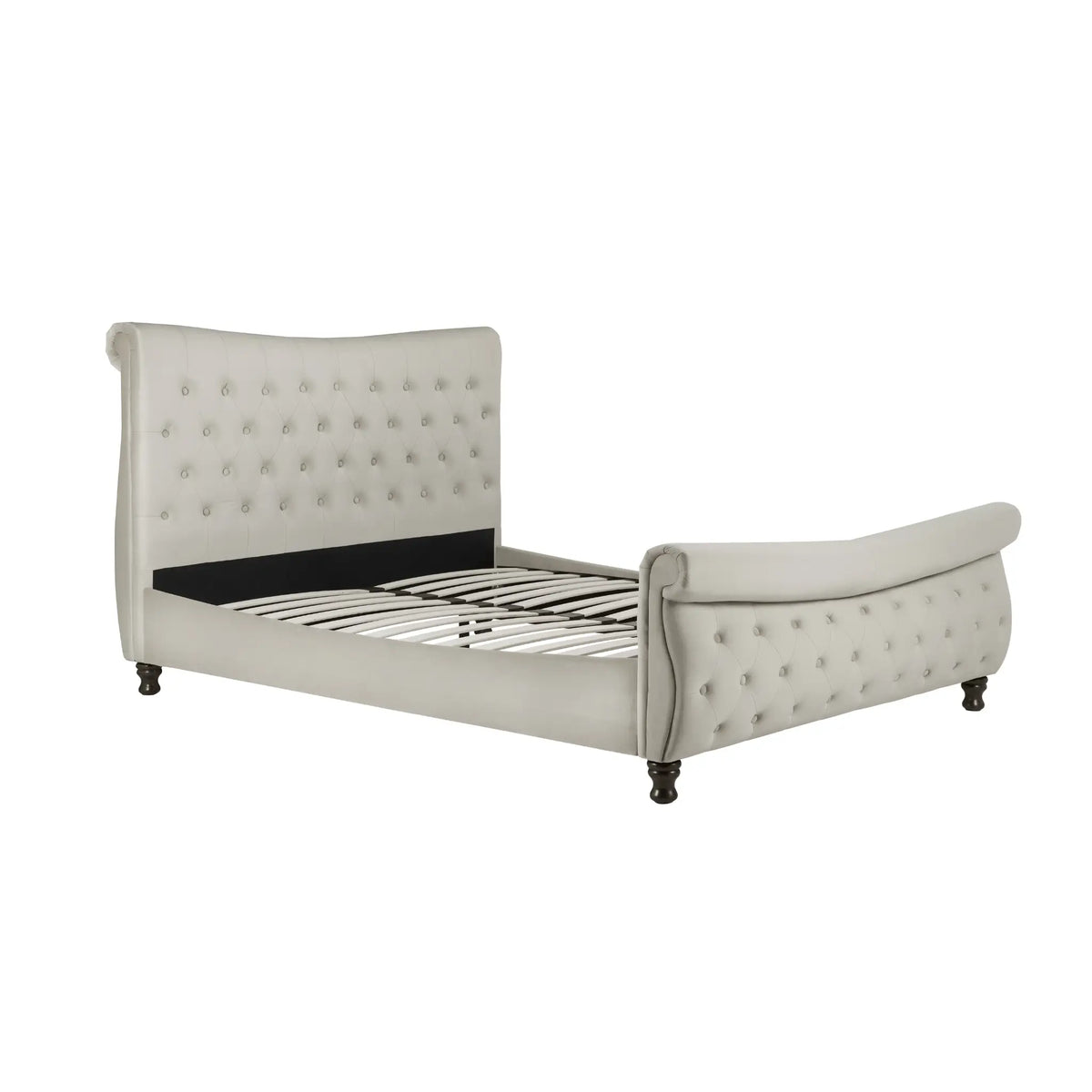 Copenhagen Warm Stone Fabric Bed Frame