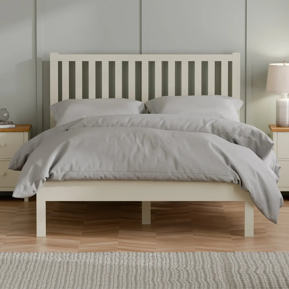Coxmoor Ivory Wooden Bed