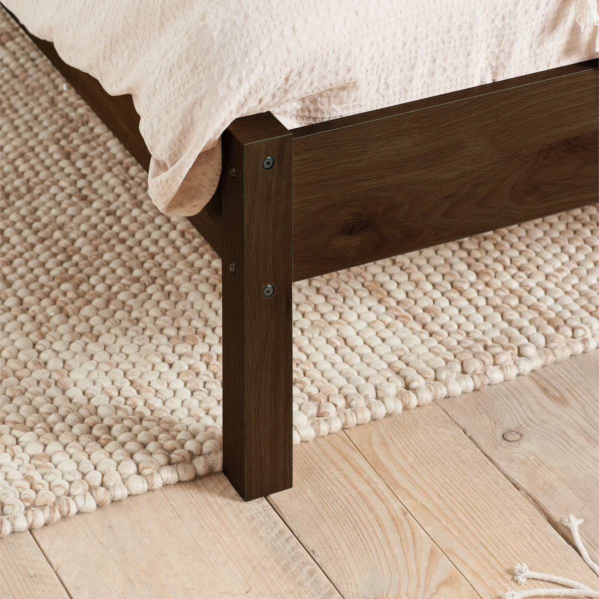 Croxley Walnut Rattan Bed