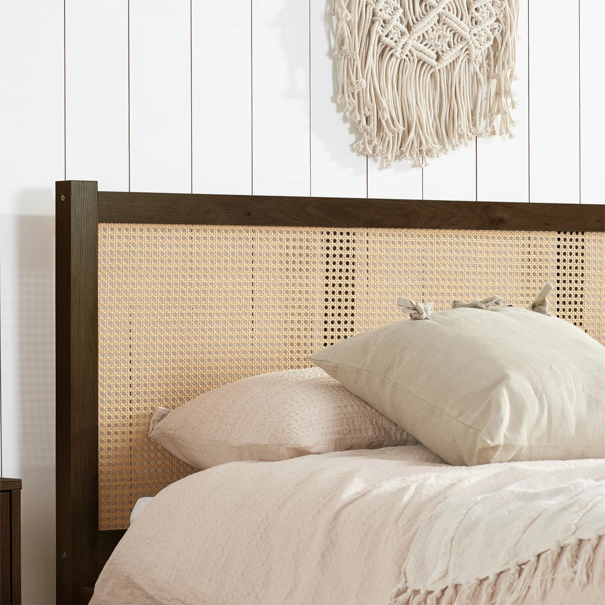 Croxley Walnut Rattan Bed