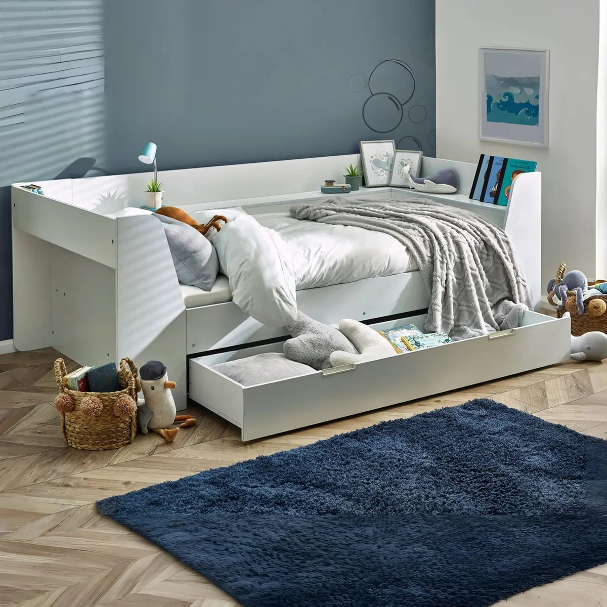 Cyclone White Storage Guest Bed