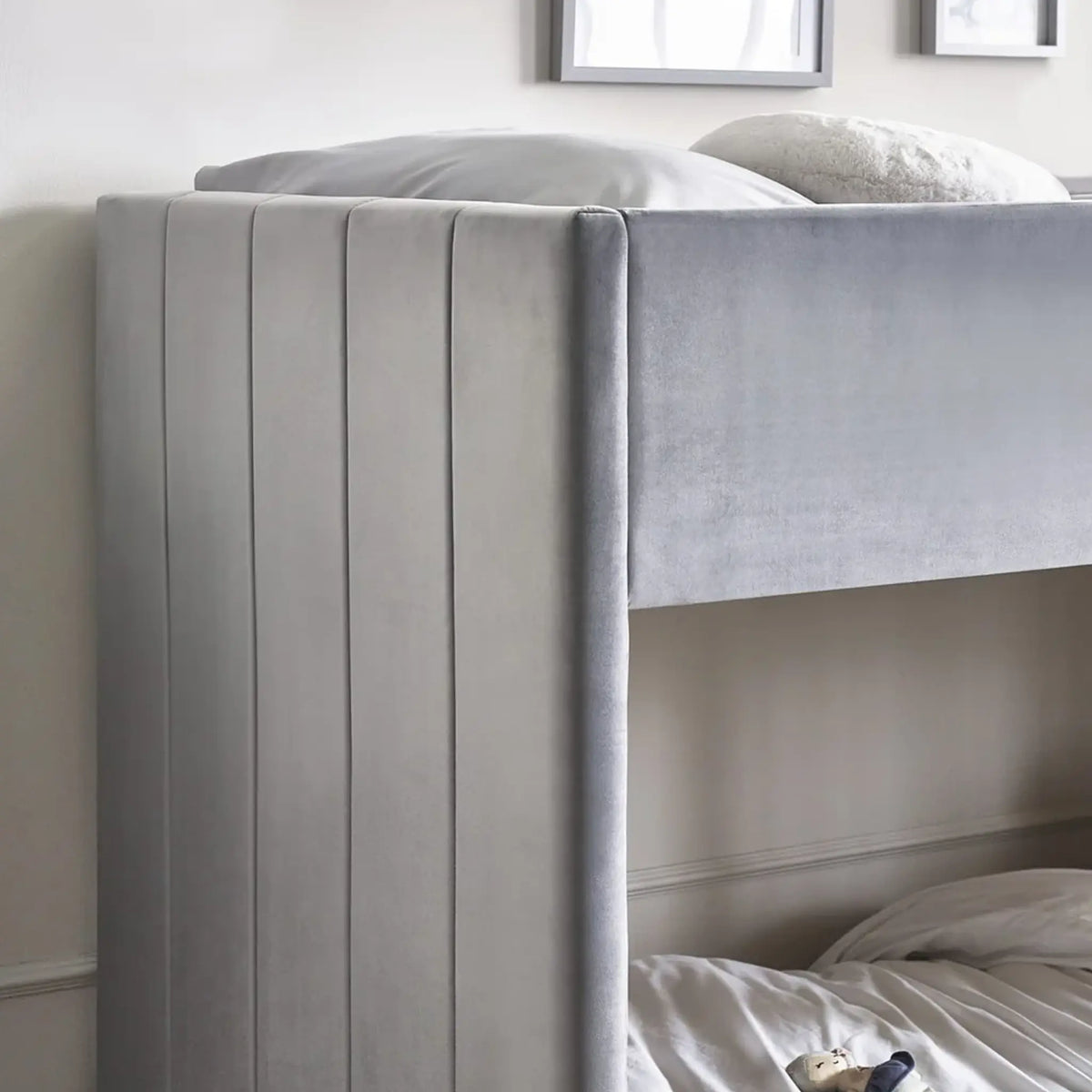 Daytona Grey Velvet Bunk Bed