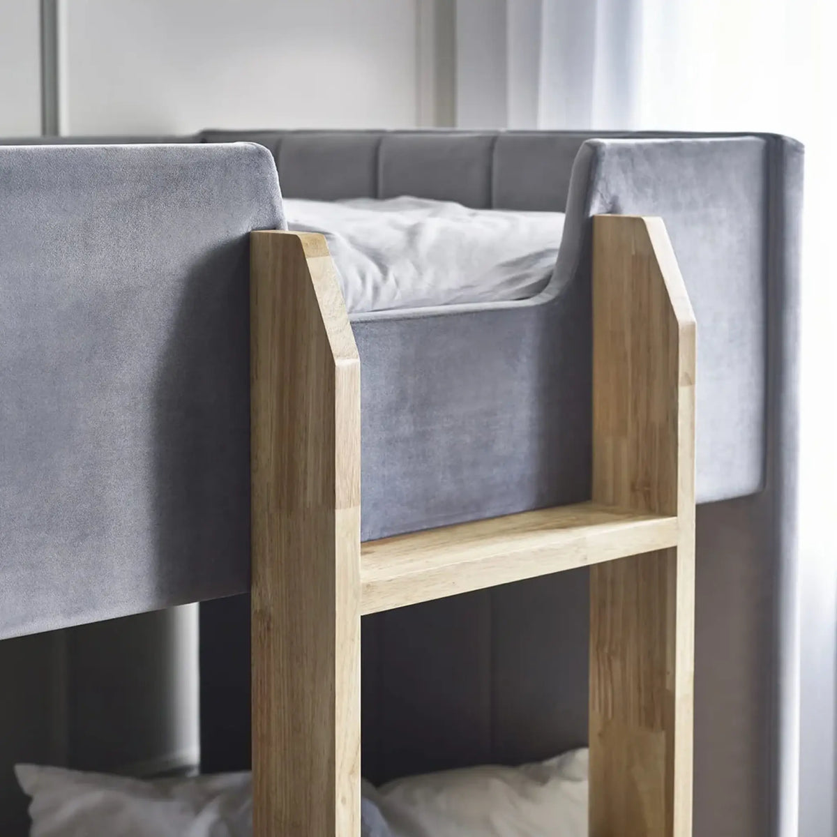 Daytona Grey Velvet Bunk Bed