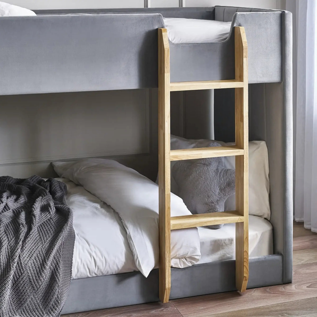 Daytona Grey Velvet Bunk Bed
