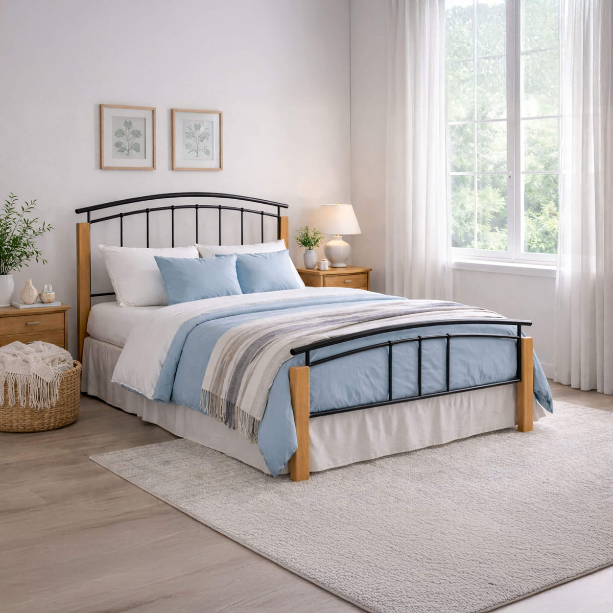 Dili Black Metal Bed Frame