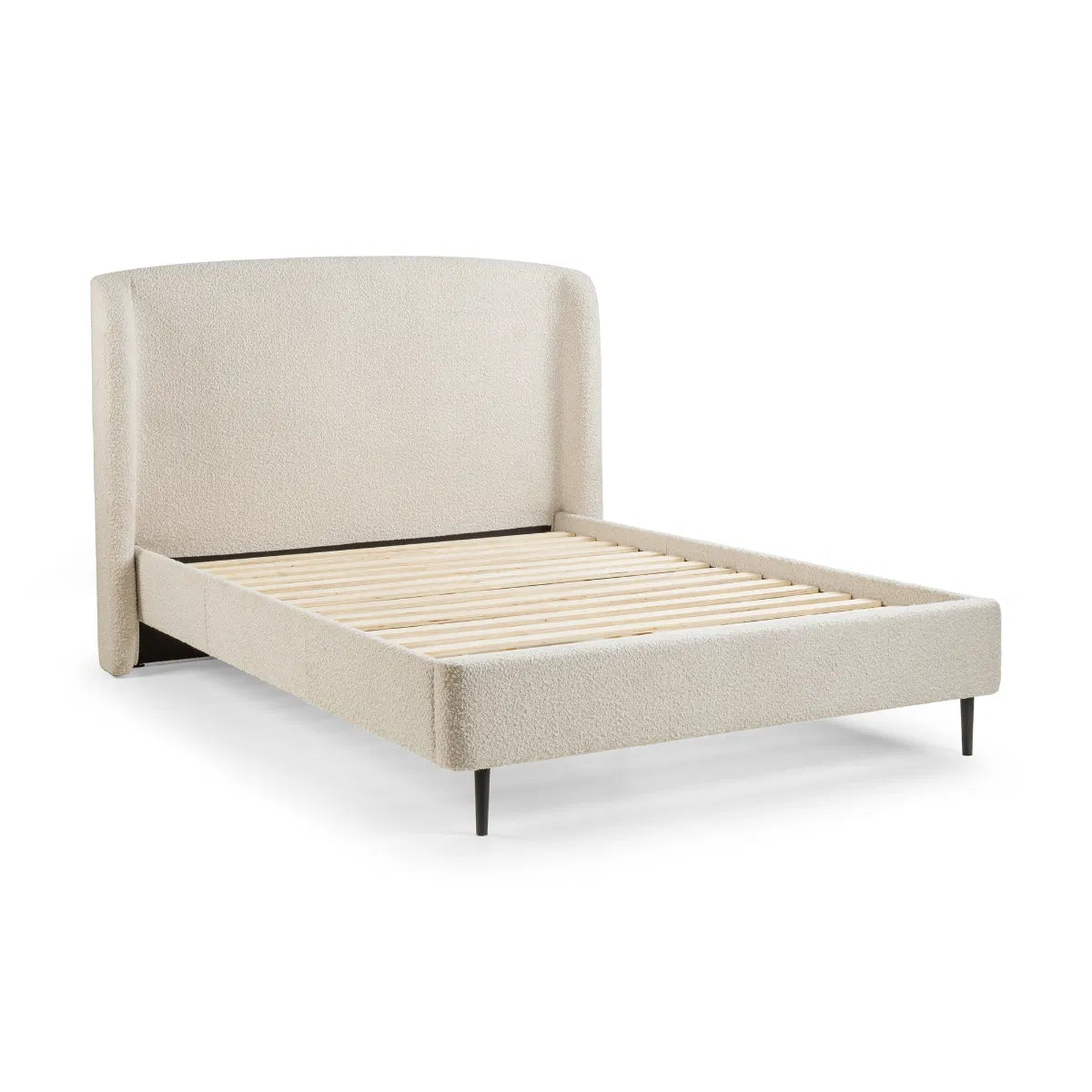 Eden Ivory Boucle Bed