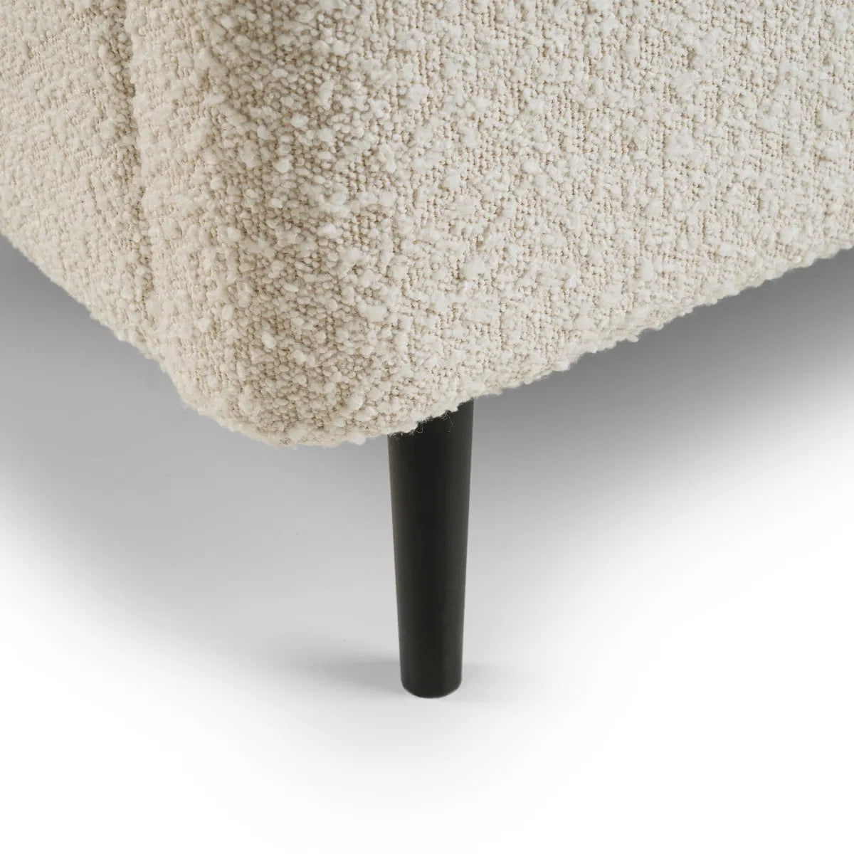 Eden Ivory Boucle Bed