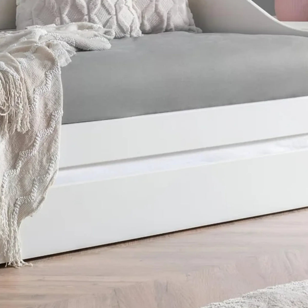 Elba White Wooden Guest Bed