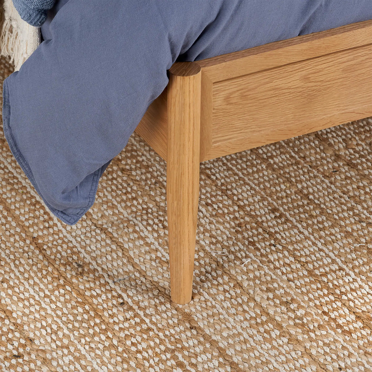 Elina Oak Rattan Bed