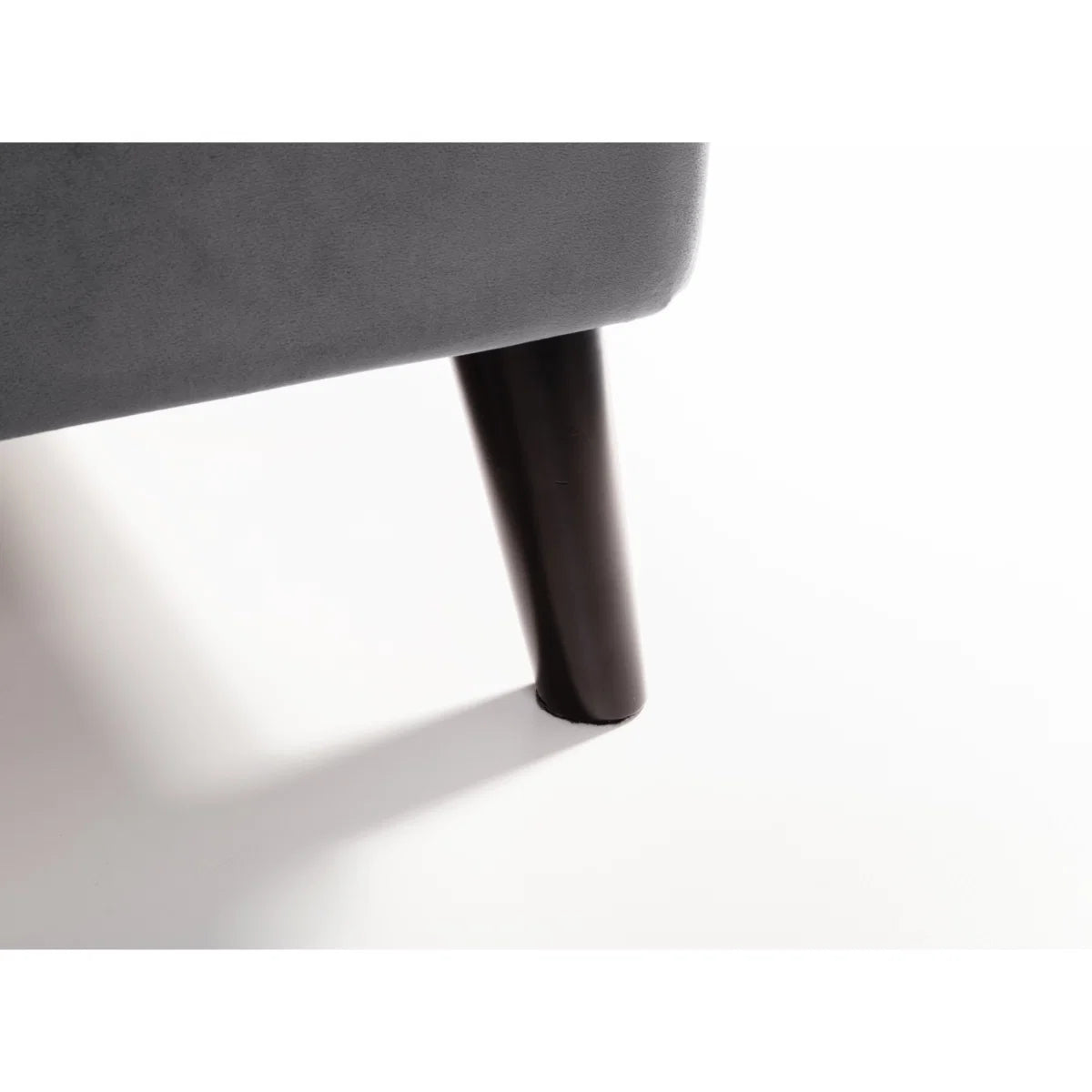 Frida Curved Grey Velvet Bed
