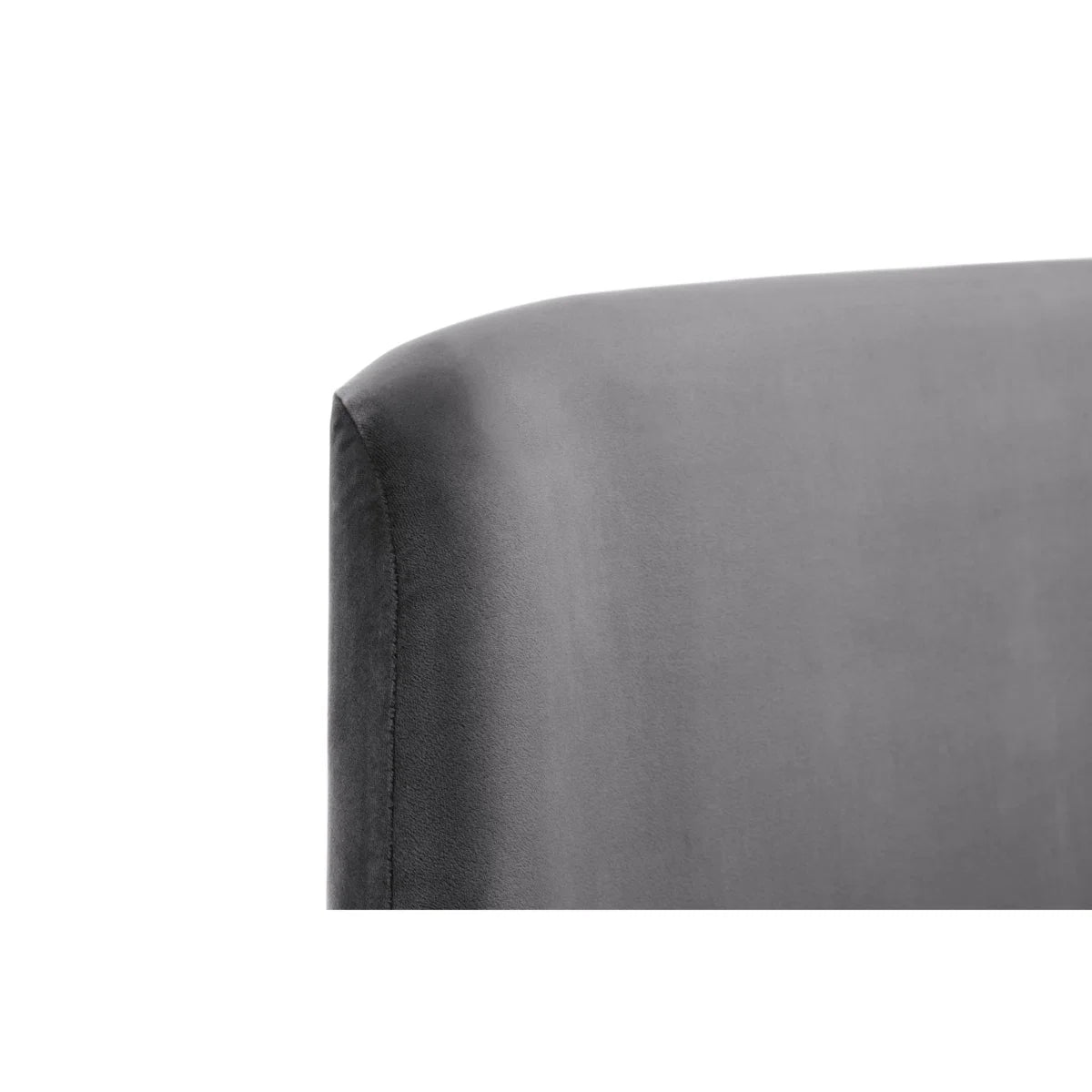 Frida Curved Grey Velvet Bed