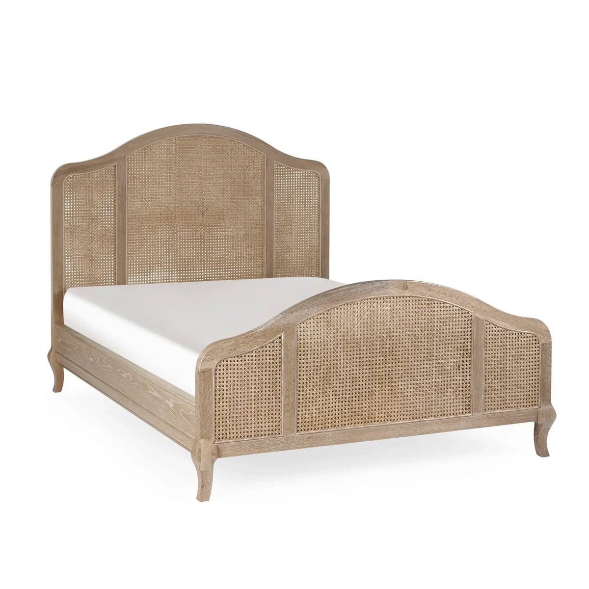Fleur Rattan Oak Bed