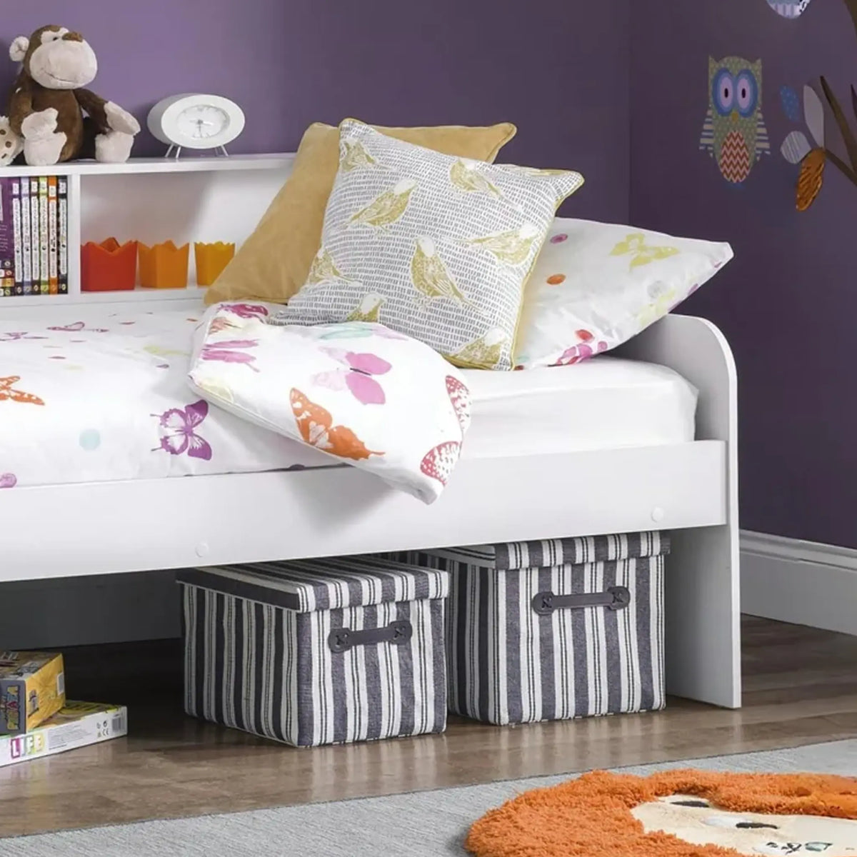 Grace White Wooden Guest Bed