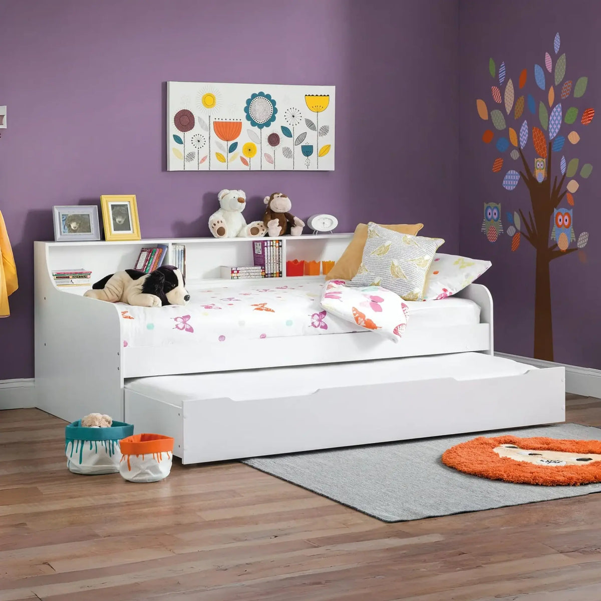 Grace White Wooden Guest Bed