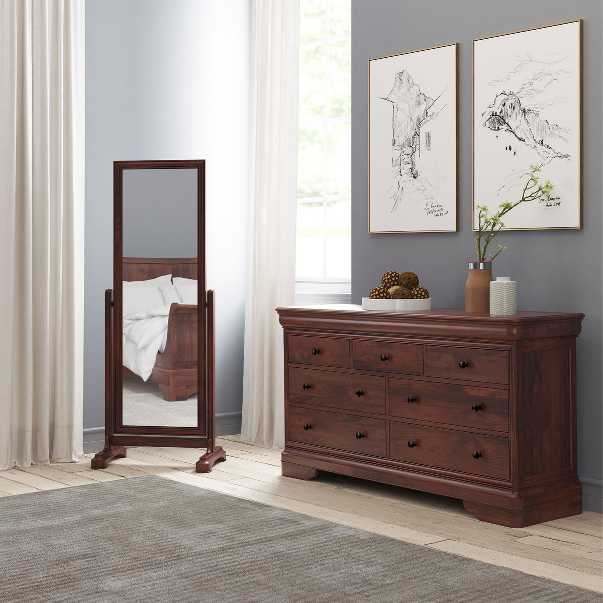 Antoinette Cheval Mirror | Rustic Mirror | Wood Mirrors – Grove
