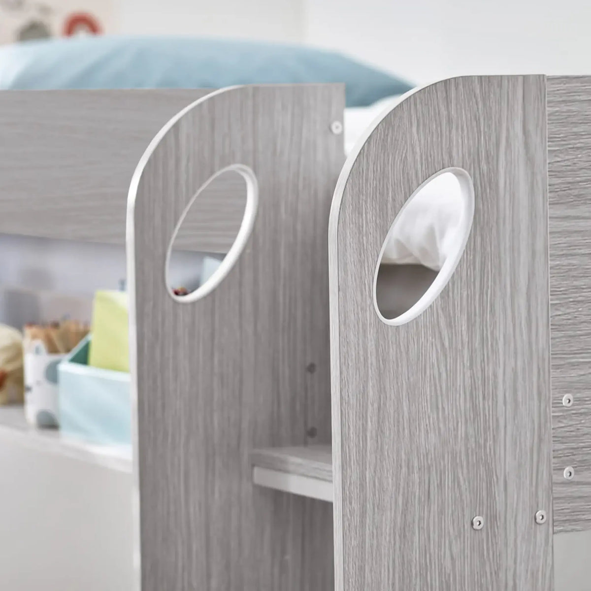 Mars Grey Wooden Bunk Bed