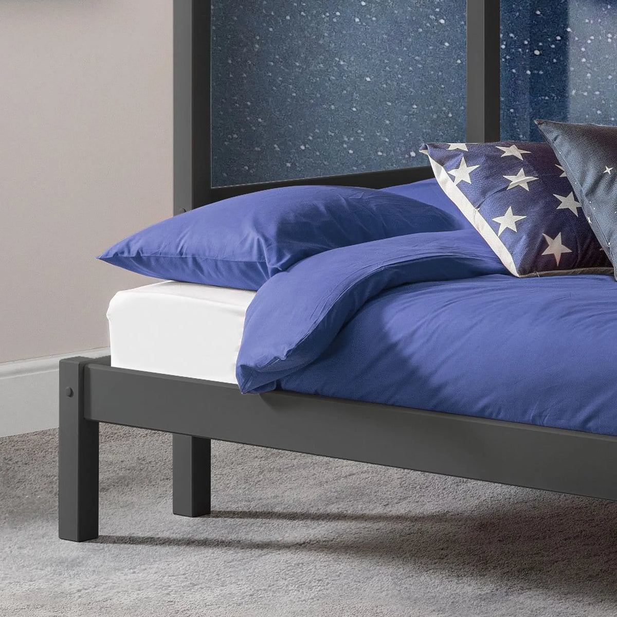 Merlin Dark Grey Wooden Bunk Bed
