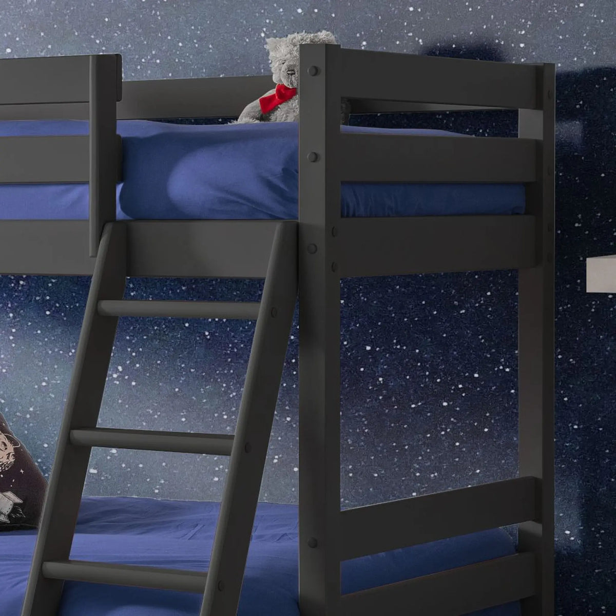 Merlin Dark Grey Wooden Bunk Bed