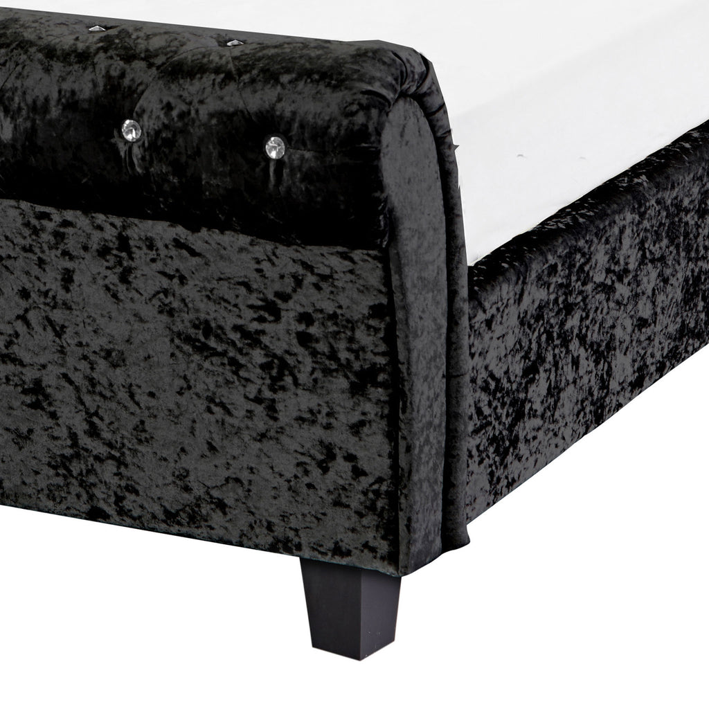 Isabella bed black front Grove