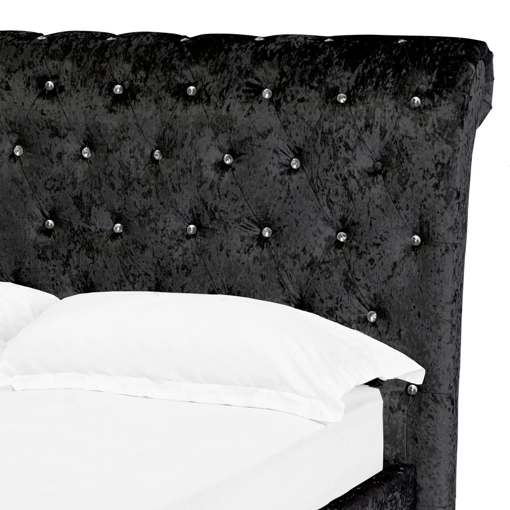 Isabella bed black headboard