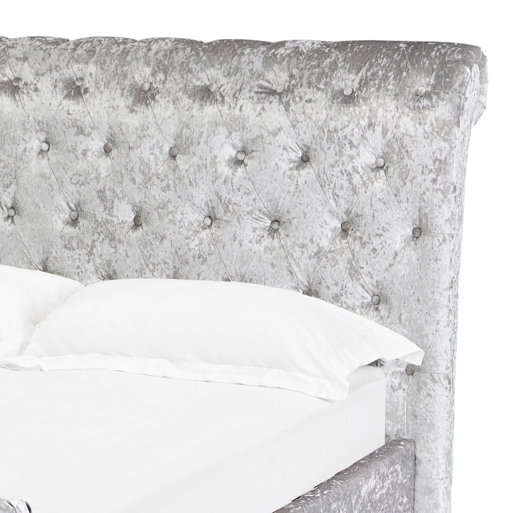 Isabella bed silver headboard Grove