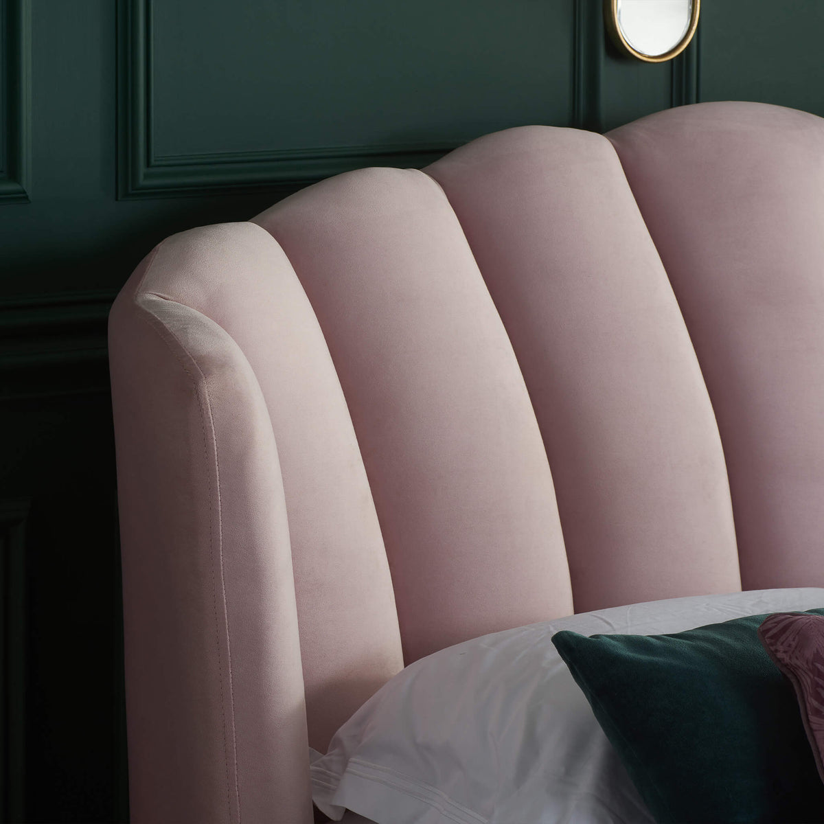Lottie Pink Upholstered Ottoman Bed