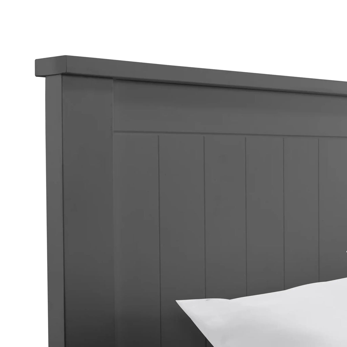 Maine Dark Grey Wooden Ottoman Bed