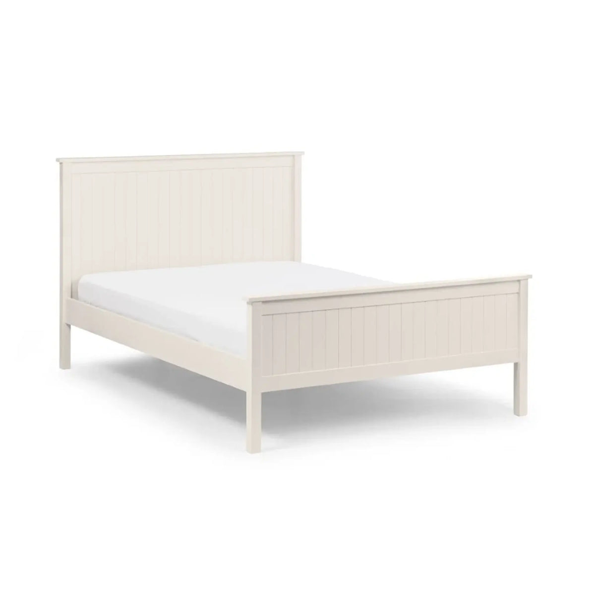 Maine White Wooden Bed