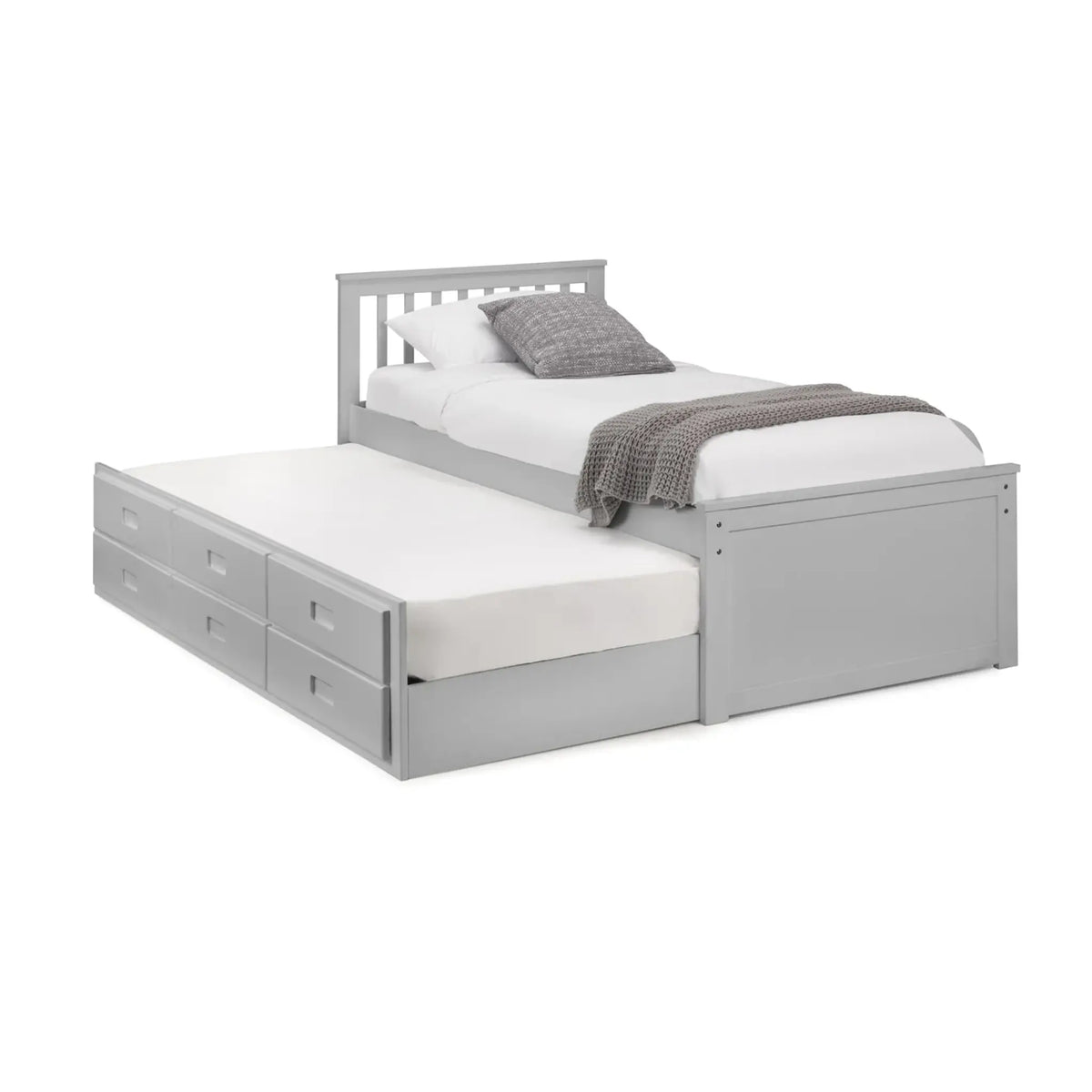 Maisie Grey Wooden Storage Guest Bed