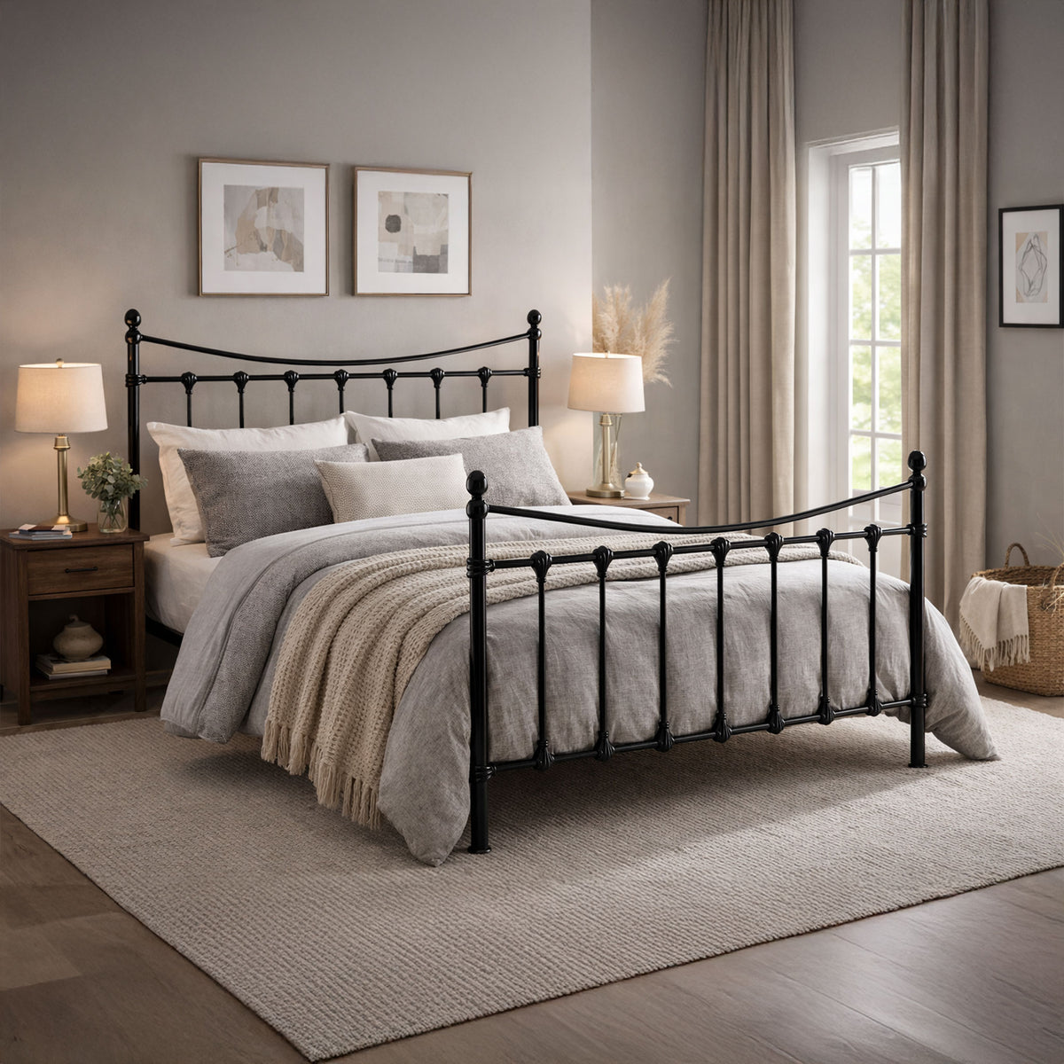 Manila Black Metal Bed Frame