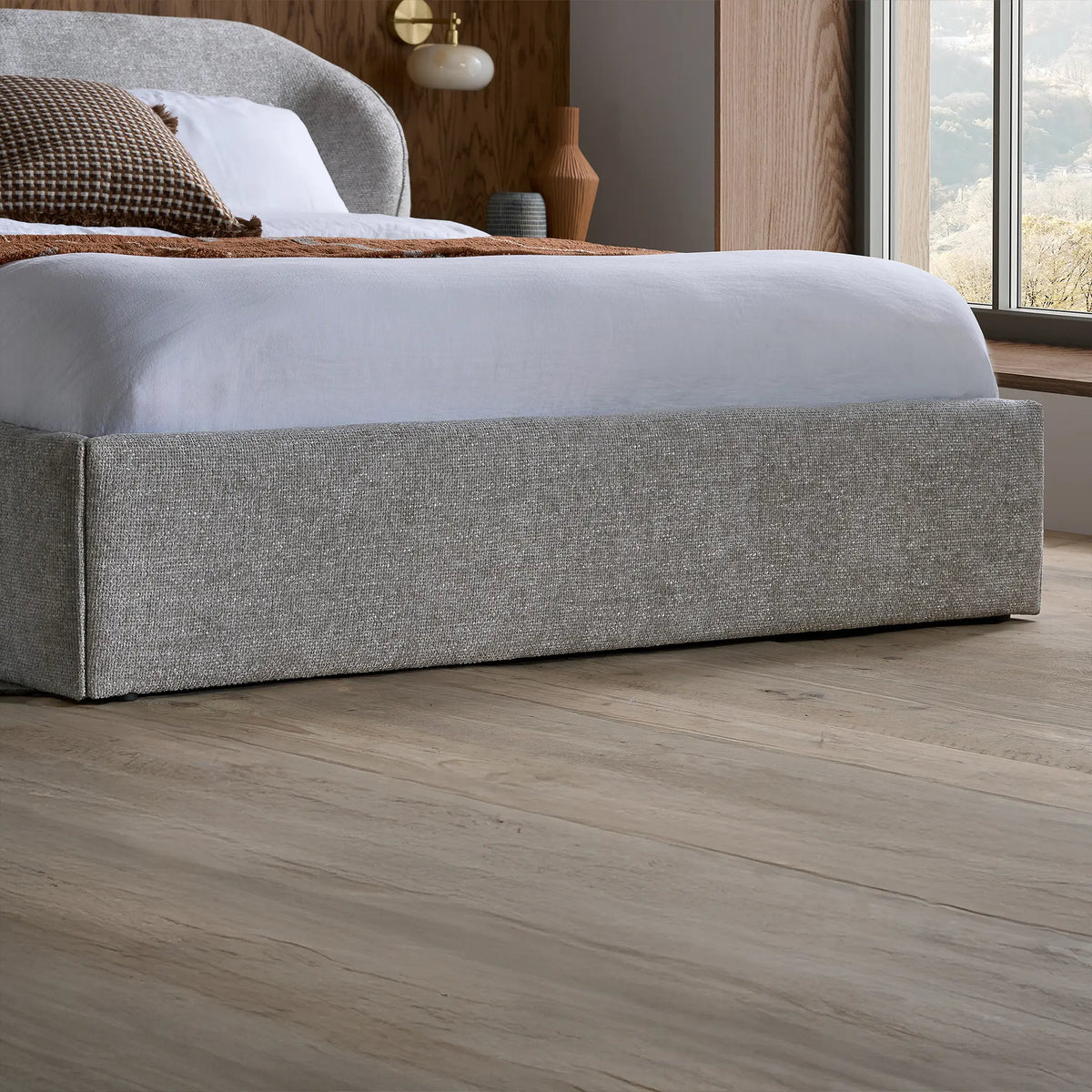 Milan Grey Upholstered Bed